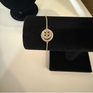 Tory Burch Elegant Gold with pave crystals Bracelet
